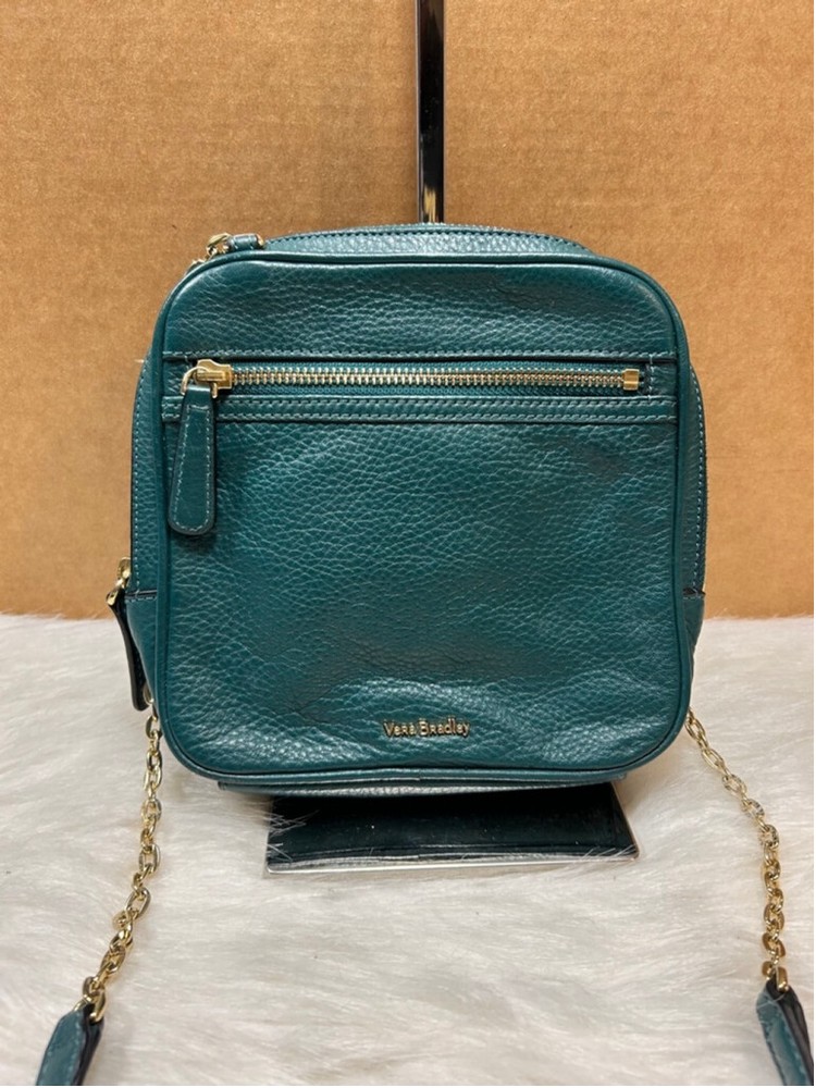 Vera Bradley Elena Forest Green Crossbody Purse Handbag  