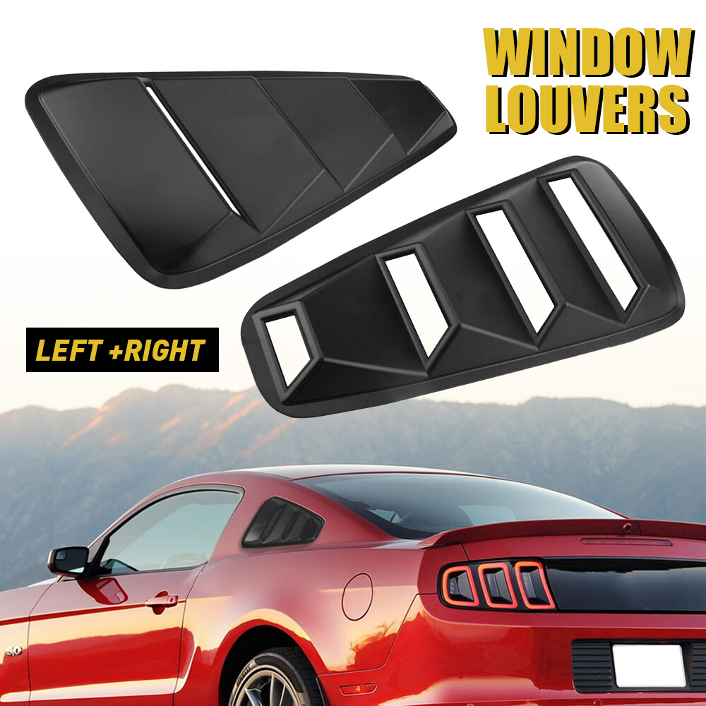For 2005-2014 Ford Mustang 1/4 Quarter Side Window Louvers Scoop Cover Vent 2PCS