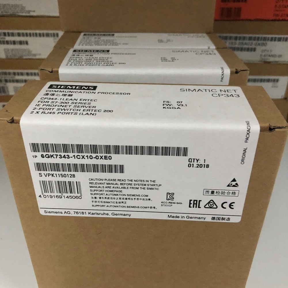 New Siemens 6GK7343-1CX10-0XE0 PLC Module in Original Box