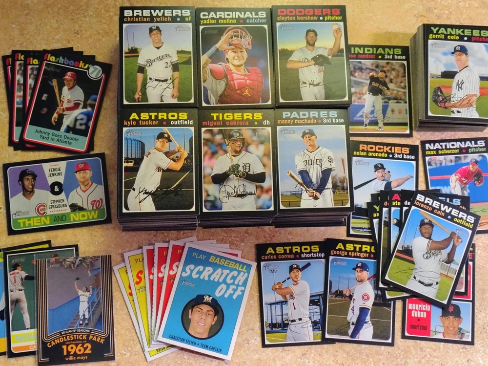 2020 Topps Heritage Bulk Lot 600+ Cards (Base, SPs, Scratch-Offs, & Inserts)