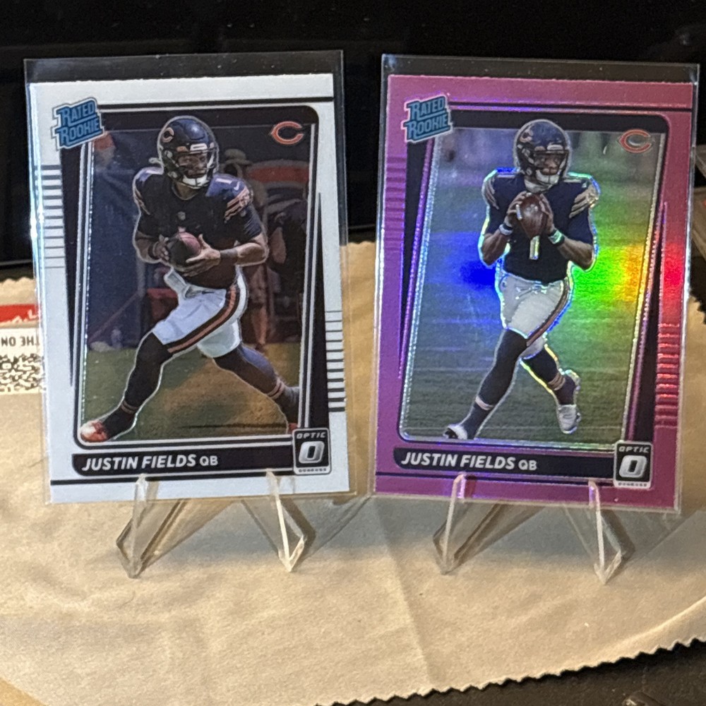 2021 Donruss Optic Lot 2- Justin Fields RC Pink Preview + Optic Base! (2) 🙏