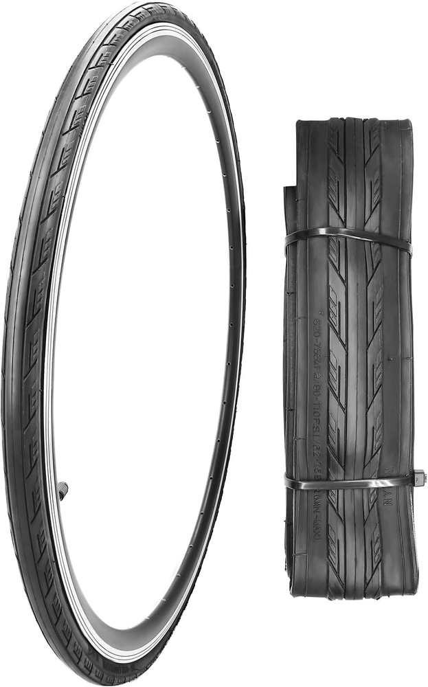 1-2 Pack 700x23C-35C Road Bike Tires + Optional Inner Tubes