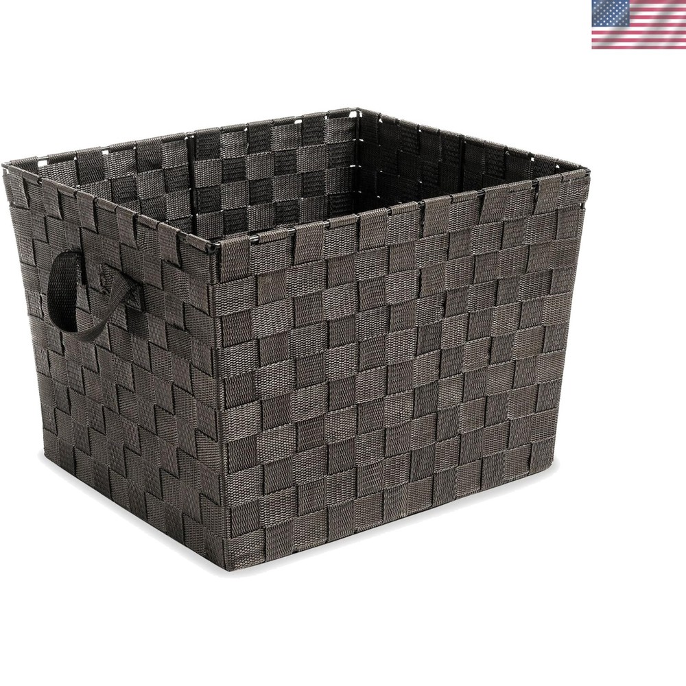 Espresso Large Storage Tote - Seamless Elegance for Every Room