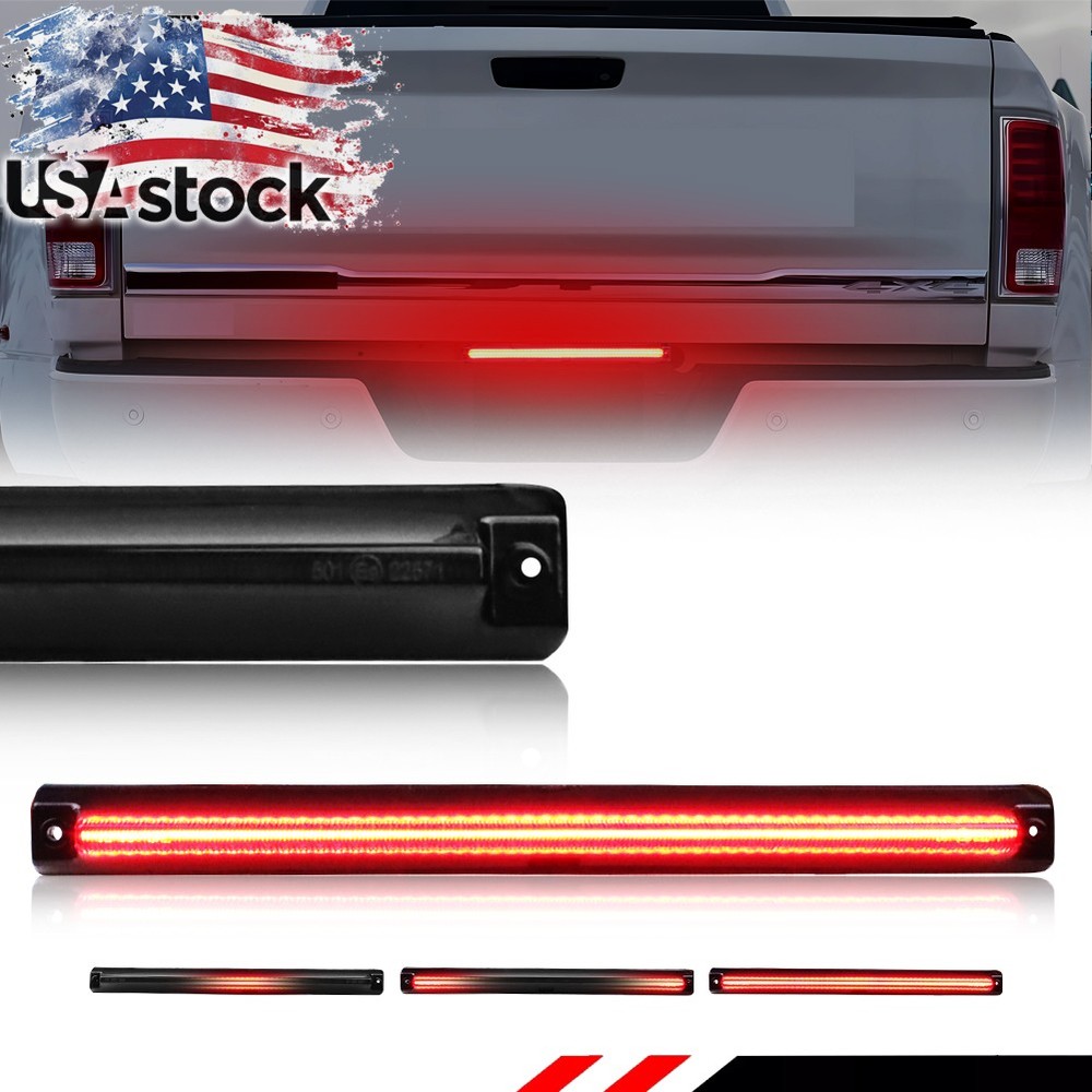 Smoke Red LED Tailgate Tail Brake Light For 2006-2018 Dodge Ram 2500 3500 Dually