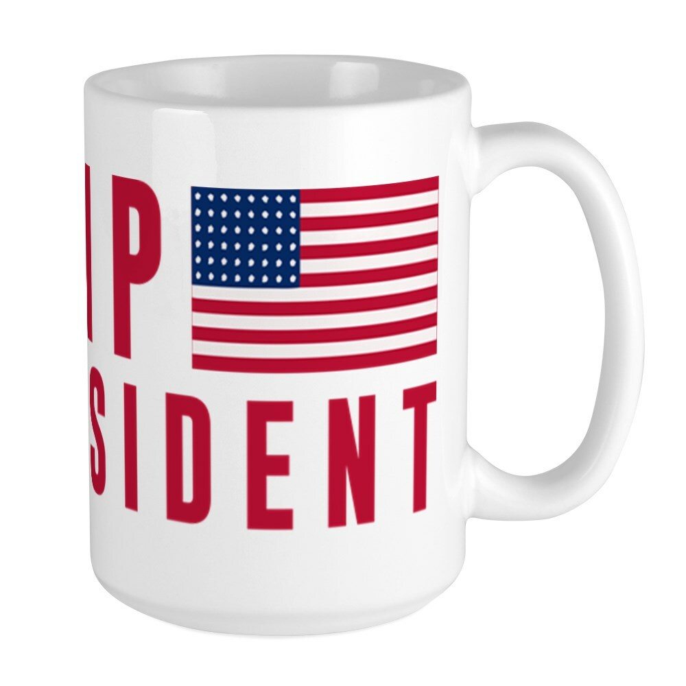 CafePress Trump Is My President Red Large Mug (2026909795)