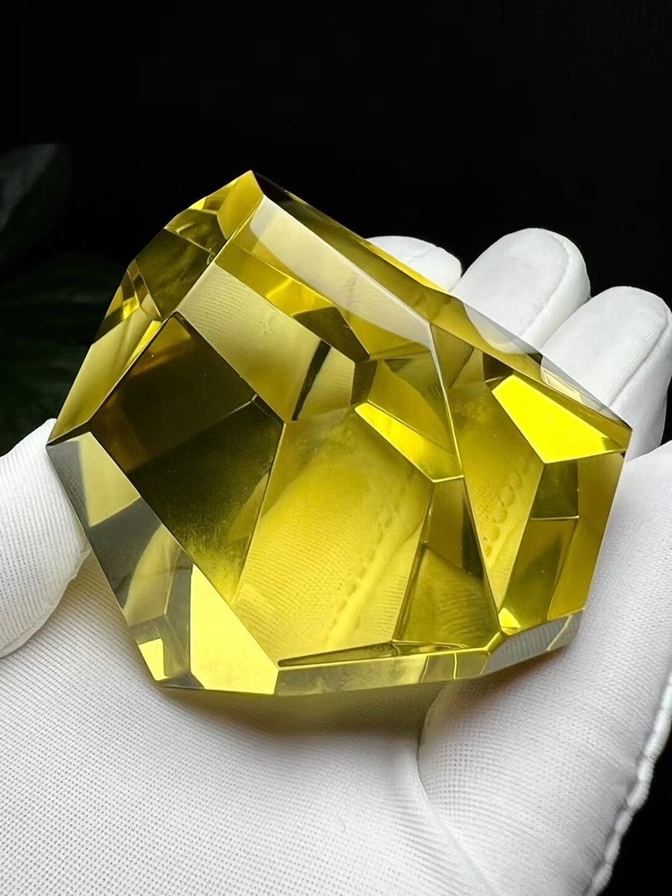 Natural Citrine Quartz Crystal Smooth Display Stone with Stand for Healing