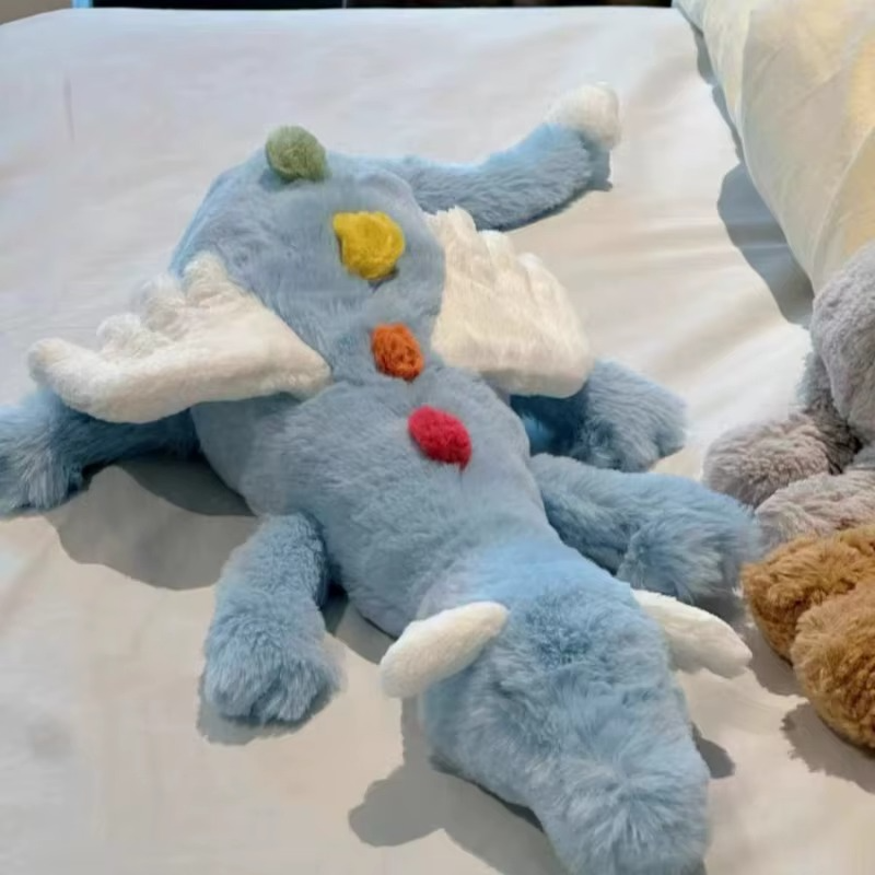 Large Sky Blue Dragon Plush Toy Jelly Cat Style Stuffed Animal 50cm Soft US.