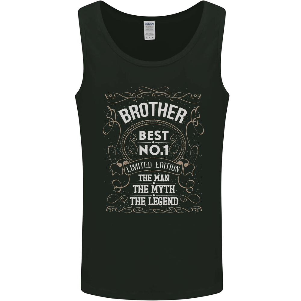 Fathers Day No 1 Brother Man Myth Legend Mens Vest Tank Top-image