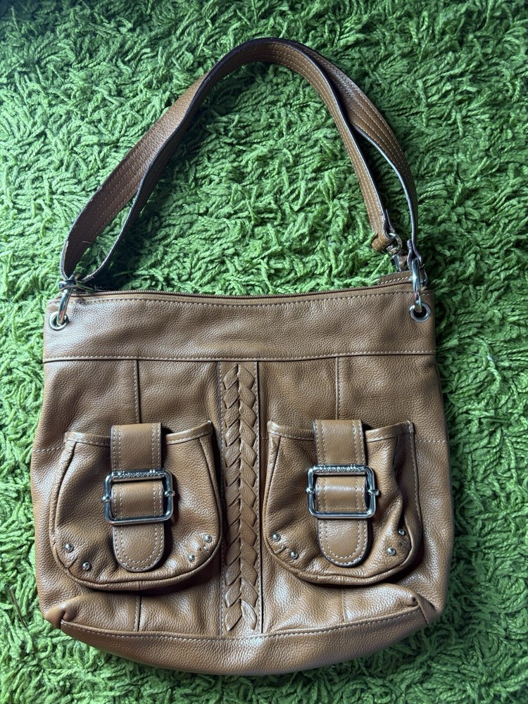 Leather Tignanello Y2K Crossbody Bag in Tan Light Brown Cognac Beige Boho Purse