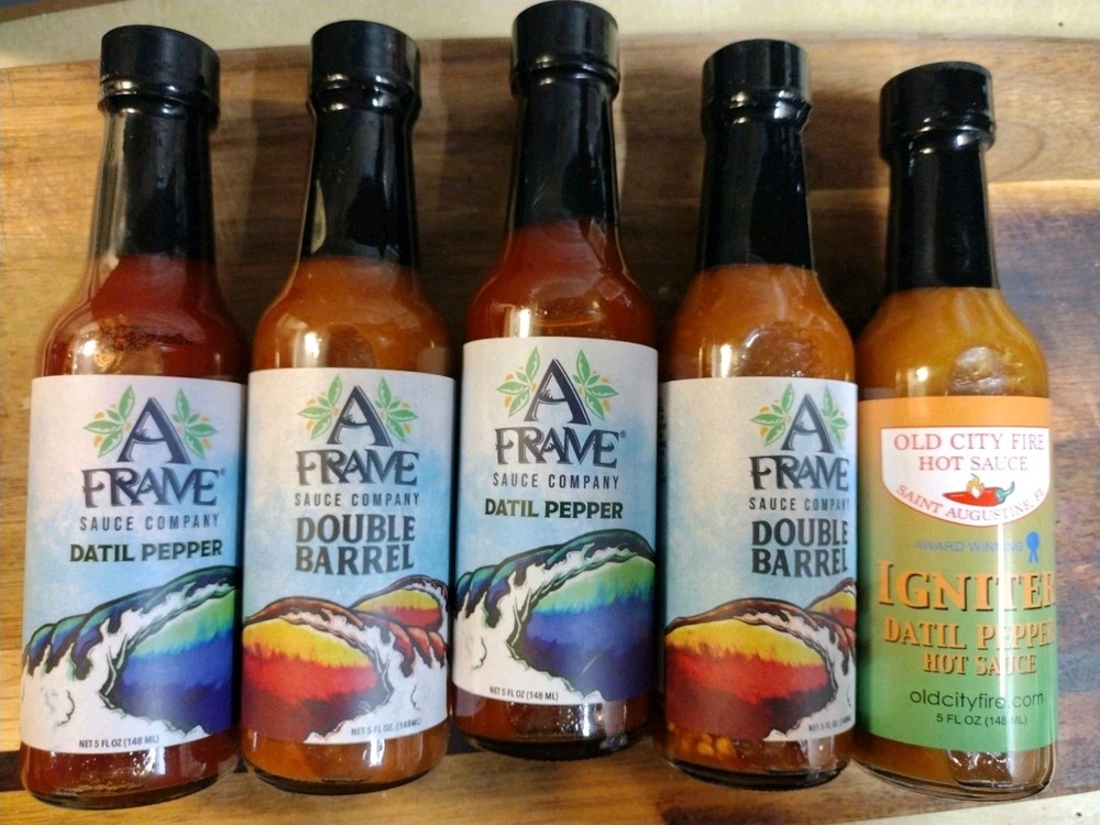 5 Unopened Bottles of Spicy Datil Pepper Hot Sauce