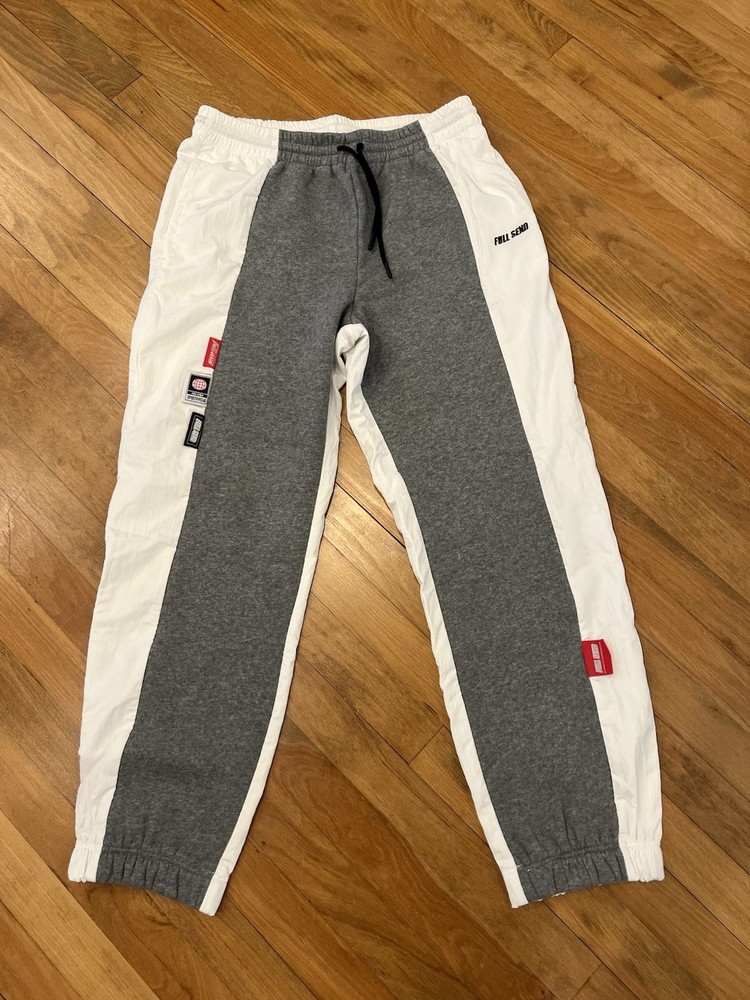 Full Send White Grey Parachute Pants NWT Cool Design Size M-image