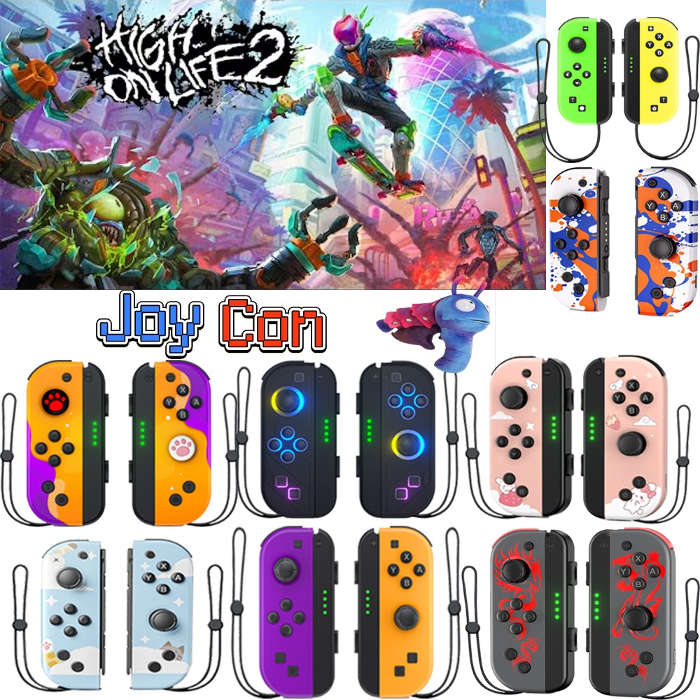 (1-Pair) For Nintendo Switch Joy Con Controller Left & Right Wireless Gamepad US