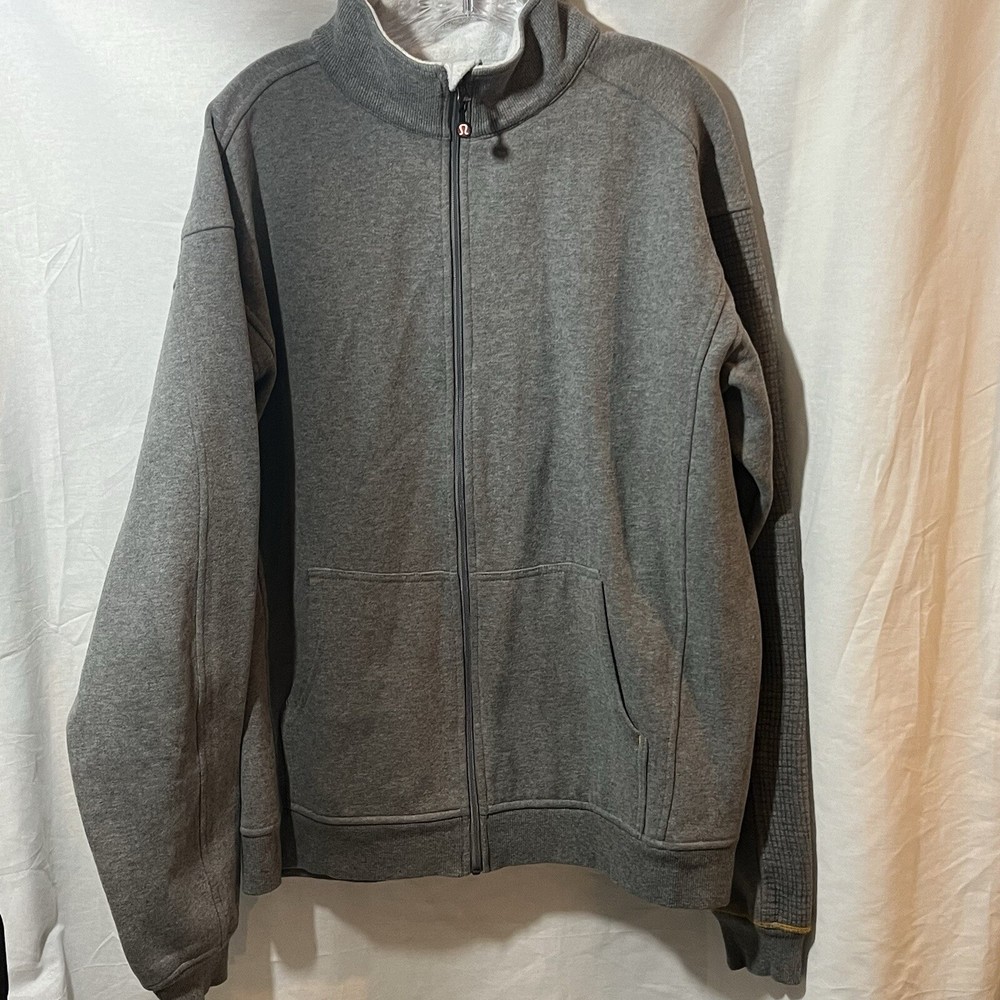 Lulmon Steady State Heavyweight Full-Zip XL Hoodie in Gray