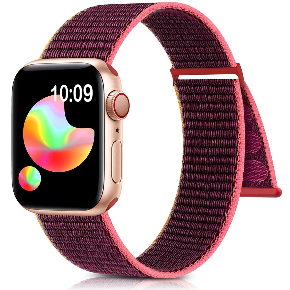 Nylon Sport Loop Bands for Apple Watch Band 38mm 40mm 46mm 41mm 42mm 44mm 45m...