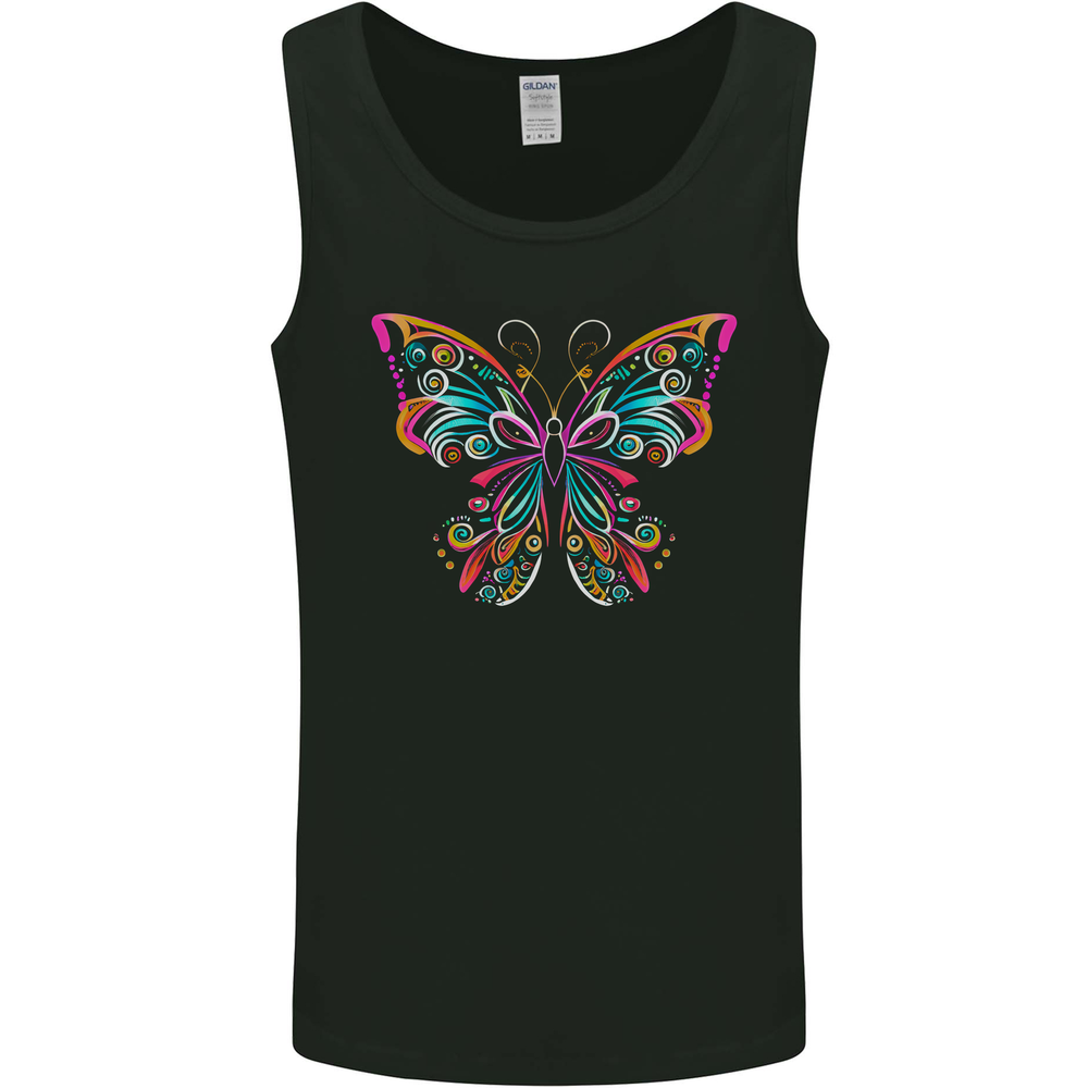 A Colourful Butterfly Mens Vest Tank Top