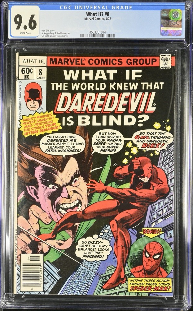 Marvel What If…? #8 (1978) CGC 9.6 White Pages DAREDEVIL Newsstand (2025 Slab)