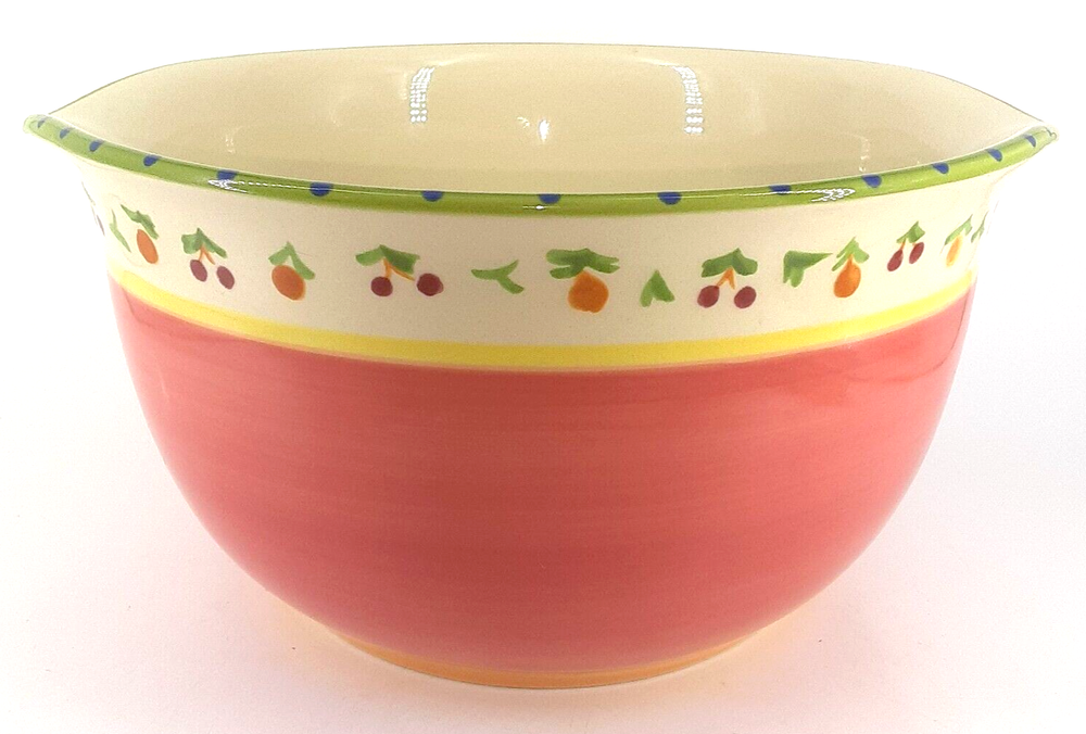 Pfaltzgraff Pistoulet French Country Large Salad Mixing Bowl with Double Spouts
