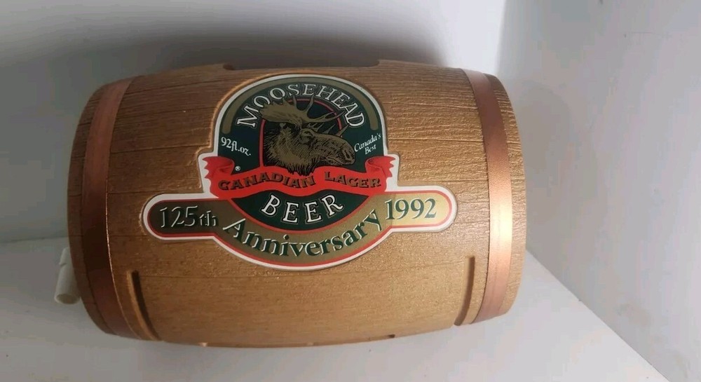 Vintage Moosehead Canadian Lager 92oz Keg Barrel 125th Anniversary 1992