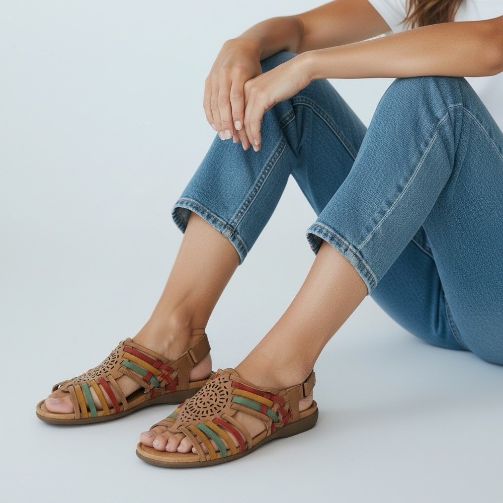 naturalizer womens Multicolor Strappy Huarache sandals 7W