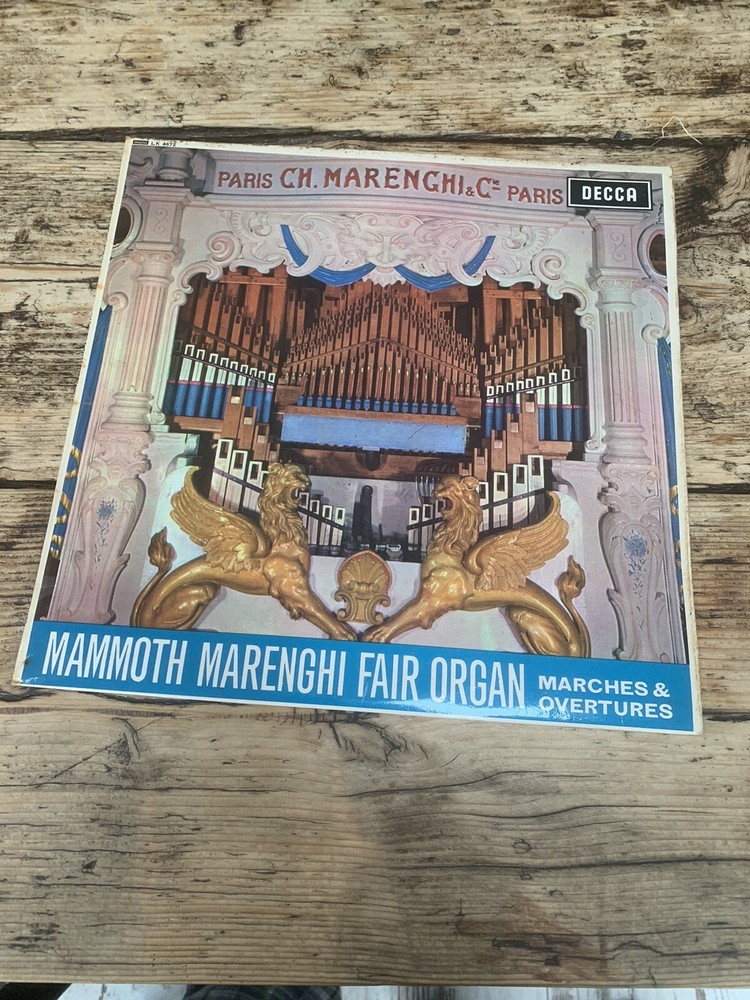 Mammoth Marenghi Fair Organ 1965 EX vinyl LP Marches & Overtures Plays Perfect