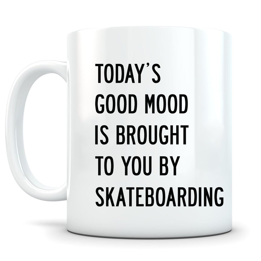 Skateboarding Coffee Mug - Perfect Gift for Skateboarders Who Love a Good Mood Boost