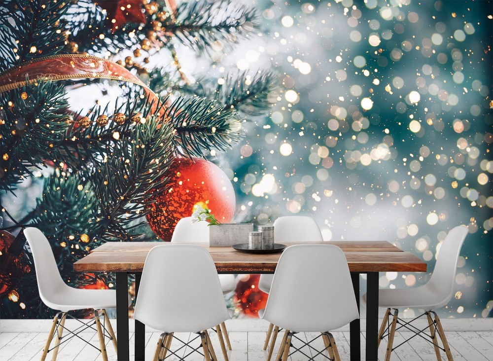 3D Christmas Light Wall Mural ZHUA45129 Removable Self-Adhesive Wallpaper