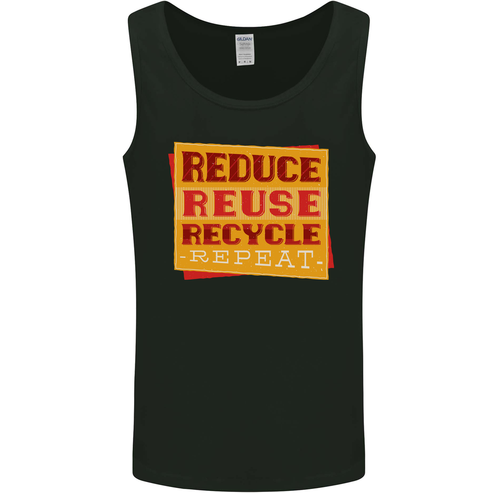 Recycle Reuse Climate Change Environment Mens Vest Tank Top