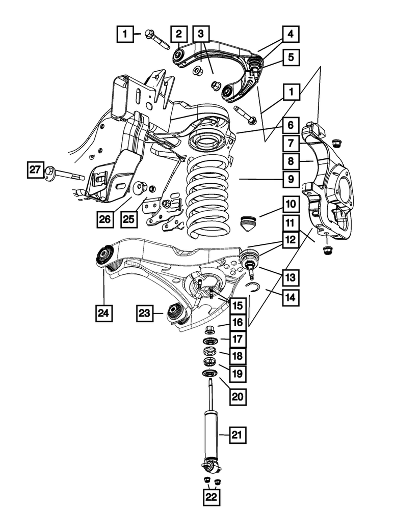 Genuine Mopar Shock Absorber 5174300AH