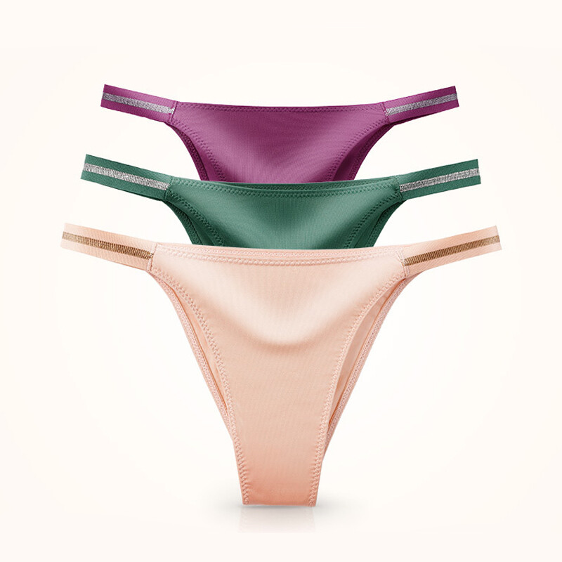 Sexy Womens G String Thongs Panties Mid Waist Seamless Briefs Lingerie Underwear