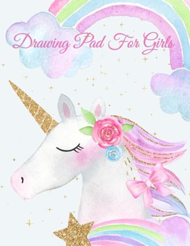 Drawing Pad For Girls: Sketch Book For Kids Ages 4-8 | Large Notebook For Drawin