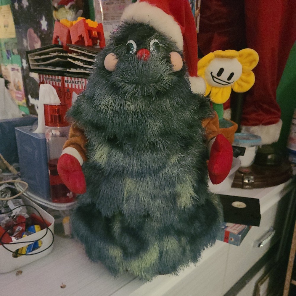 Vintage 2003 Rock-A-Long Animated Singing Dancing 18 Inch Christmas Tree Gemmy Style