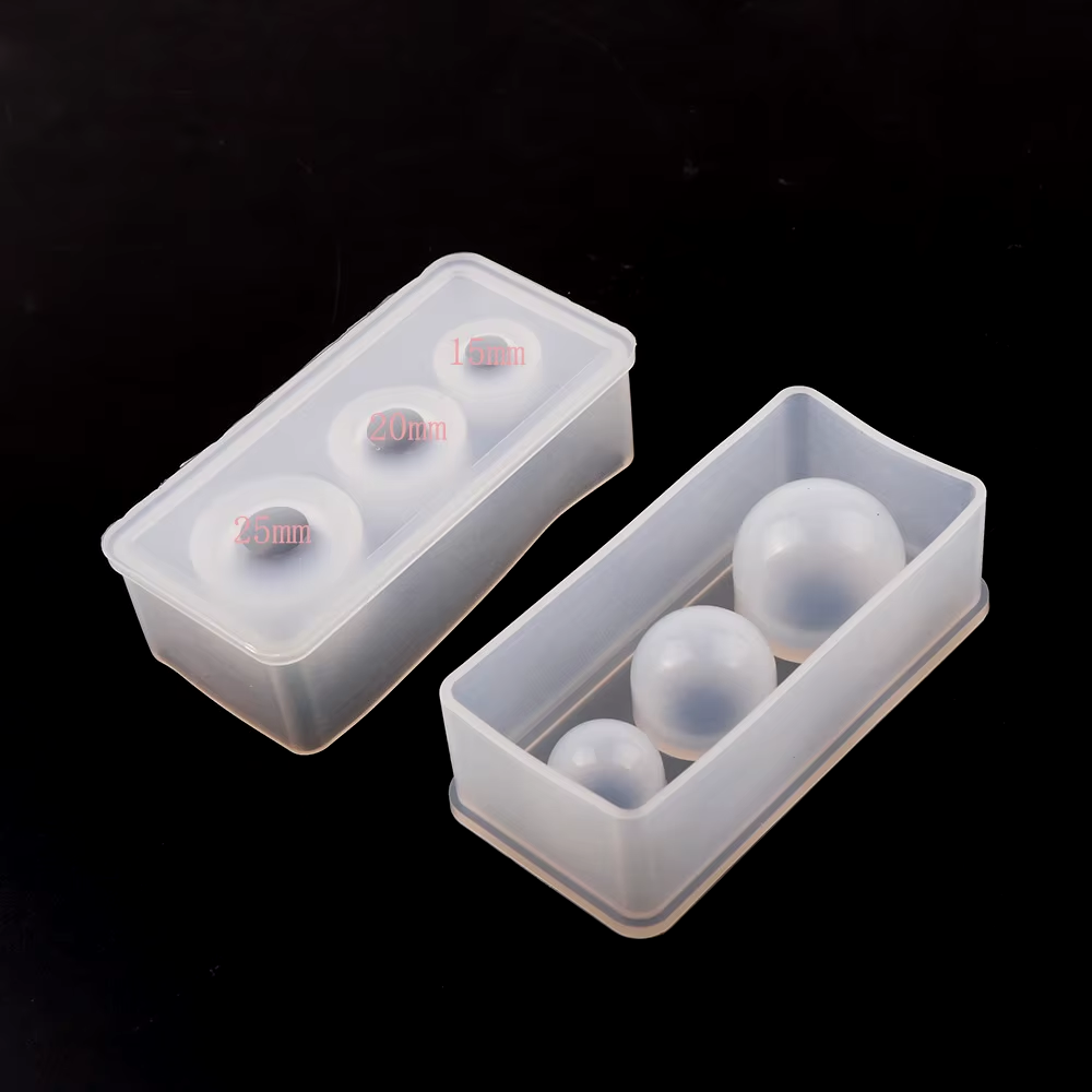 Crystal round Ball Silicone Mold 6 Even Sphere Beads Universe Spheroid Moulds fo