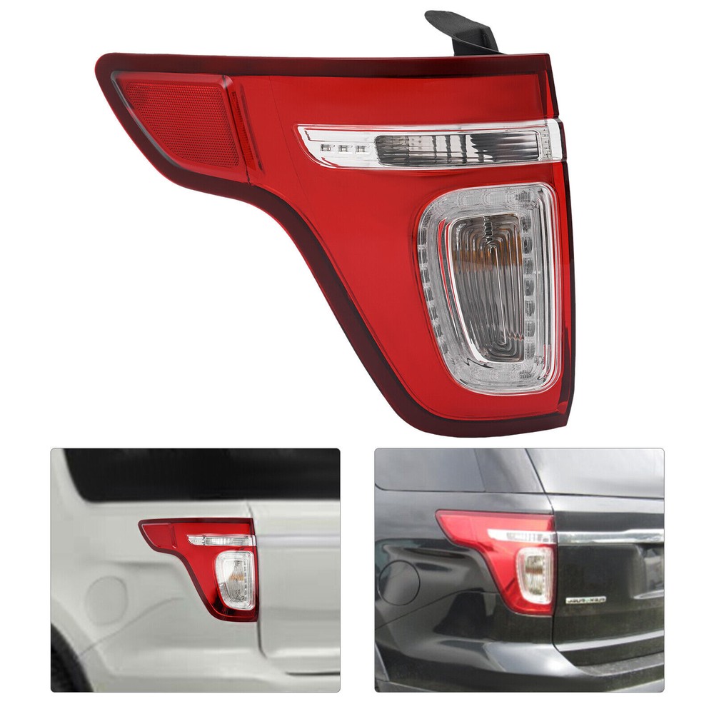 2011-2015 Ford Explorer Driver Side Red Clear LED Tail Light Replacement