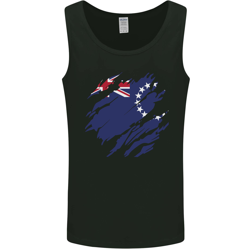 Torn Flag Cook Islands Mens Vest Tank Top