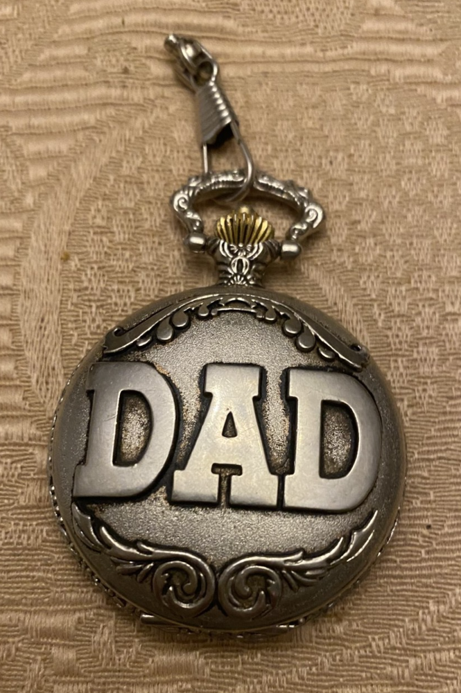 AFFINITY Silver Tone Quartz Japan Pocket Watch for Dad Needs Battery