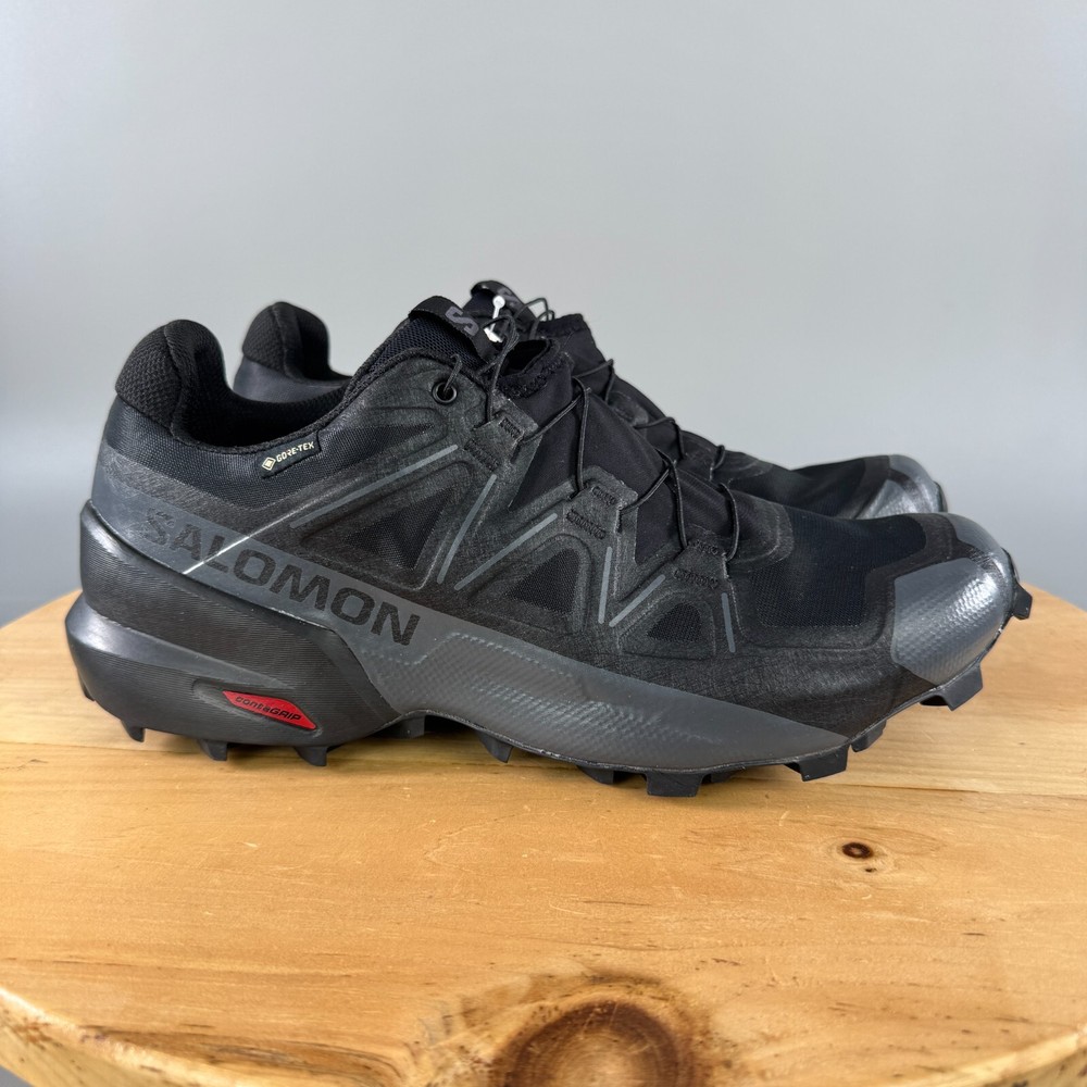 Salomon Speedcross GTX Mens Size 10 Black Quiet Shade Hiking Trail Shoes