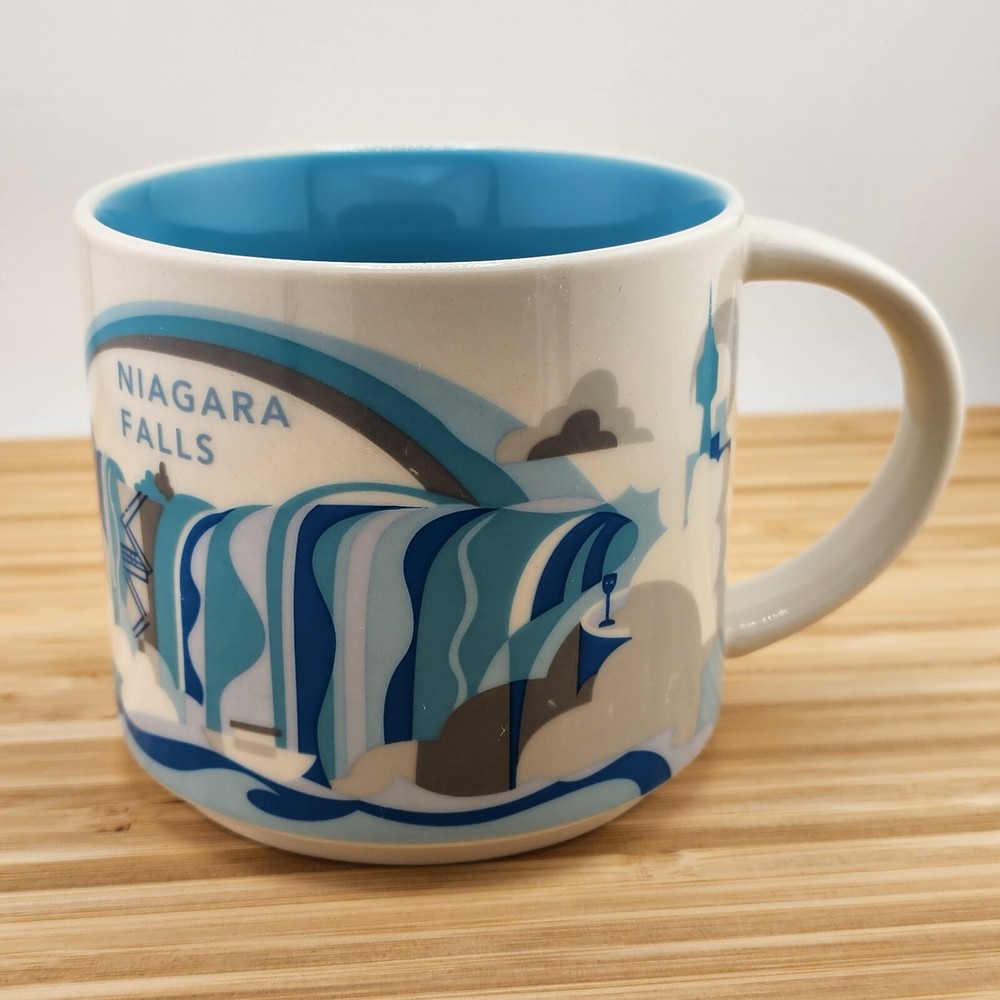 Starbucks Niagara Falls Cup, You Are Here Collection, 14 oz Coffee Mug - Blue ☕