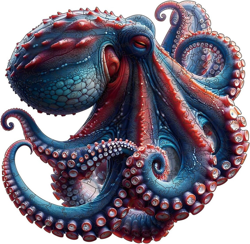 Wooden Jigsaw Puzzles for Adults, Octopus Style Wooden Jigsaw Puzzles Large Size