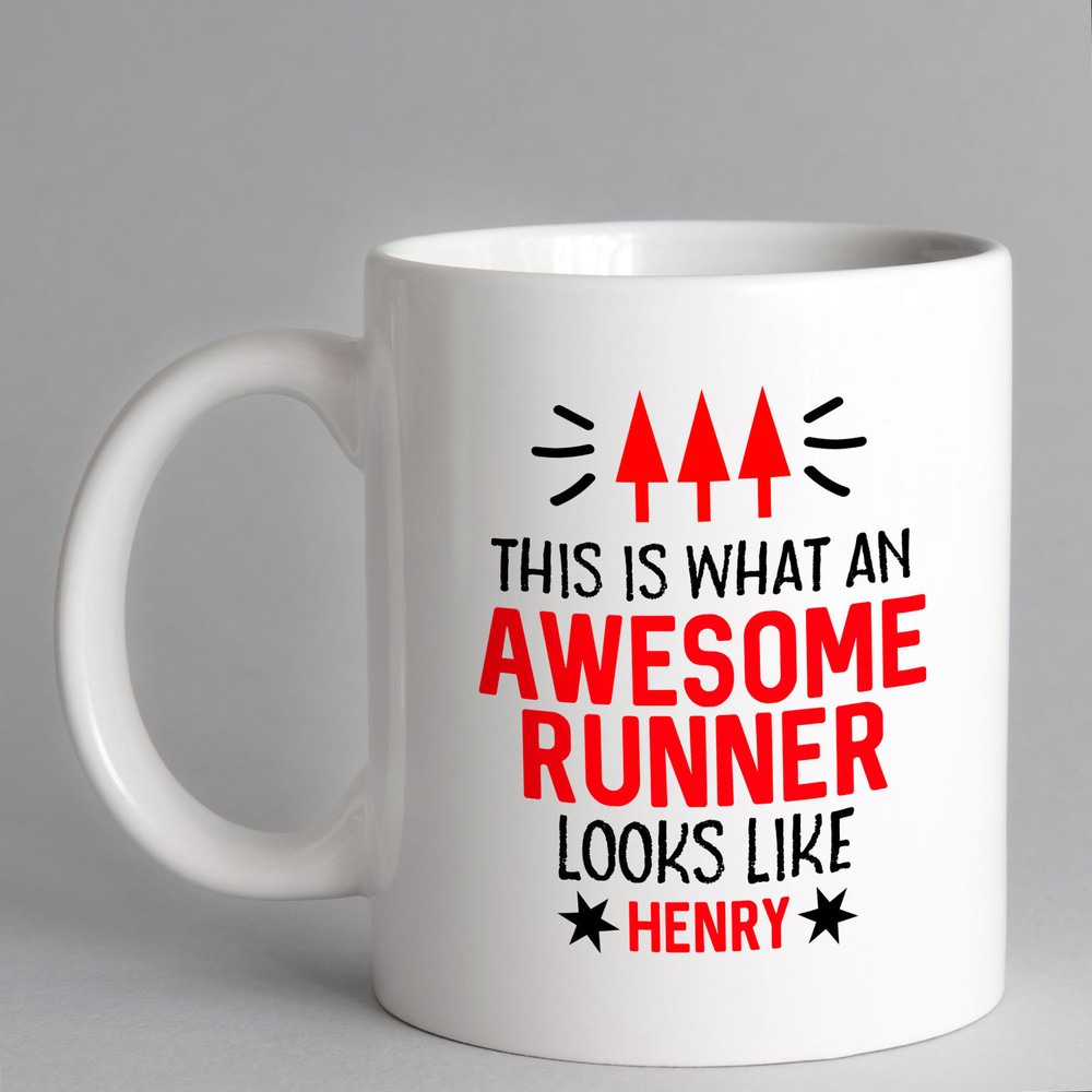 Personalised This Is What An Awesome Runner Looks Like Mug Free Uk Delivery