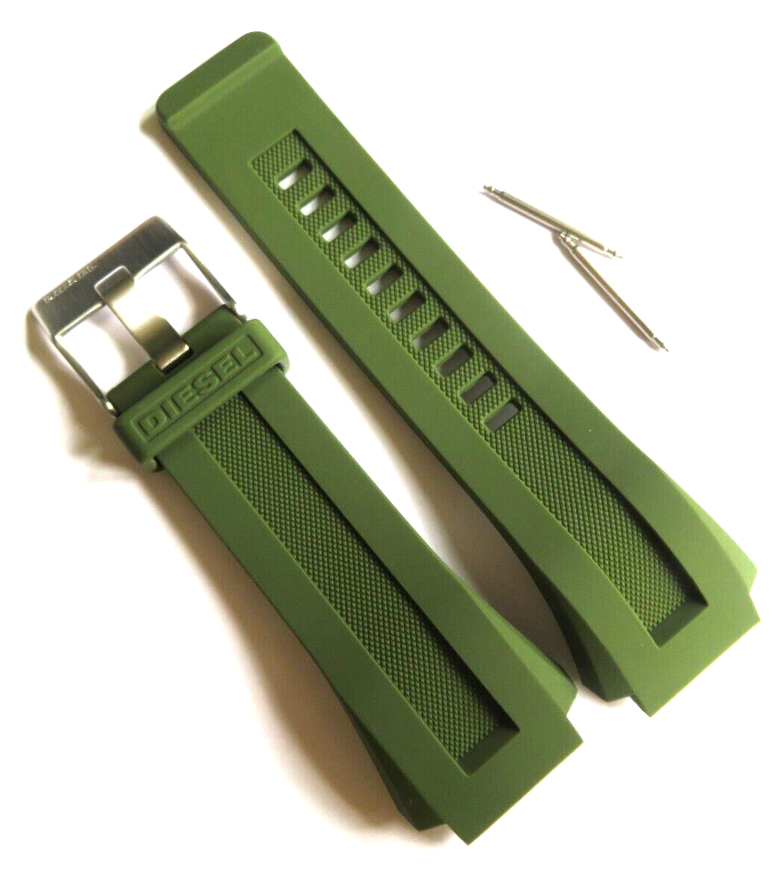 Correa de reloj Diesel original de silicona DZ1389 verde 24 mm