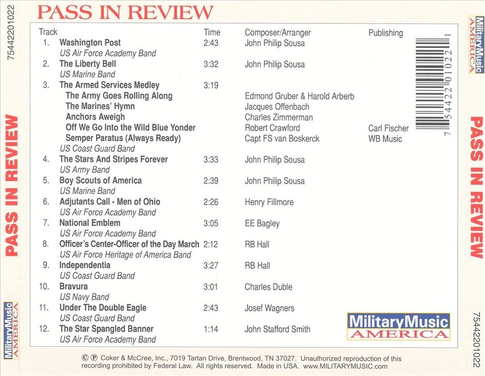 VARIOUS ARTISTS PASS IN REVIEW [ALTISSIMO] NEW CD
