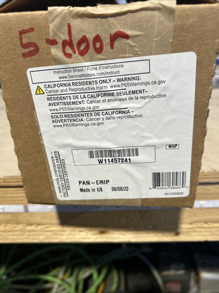 Whirlpool Refrigerator Drip Pan Replacement Kit W11457241