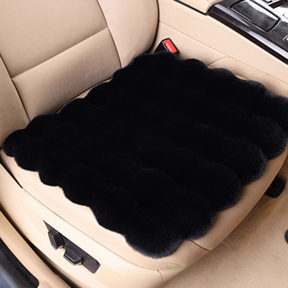 3×Thickened Plush Car Seat Cushion Set Wear Resistant Non-Slip Easy to Clean  E