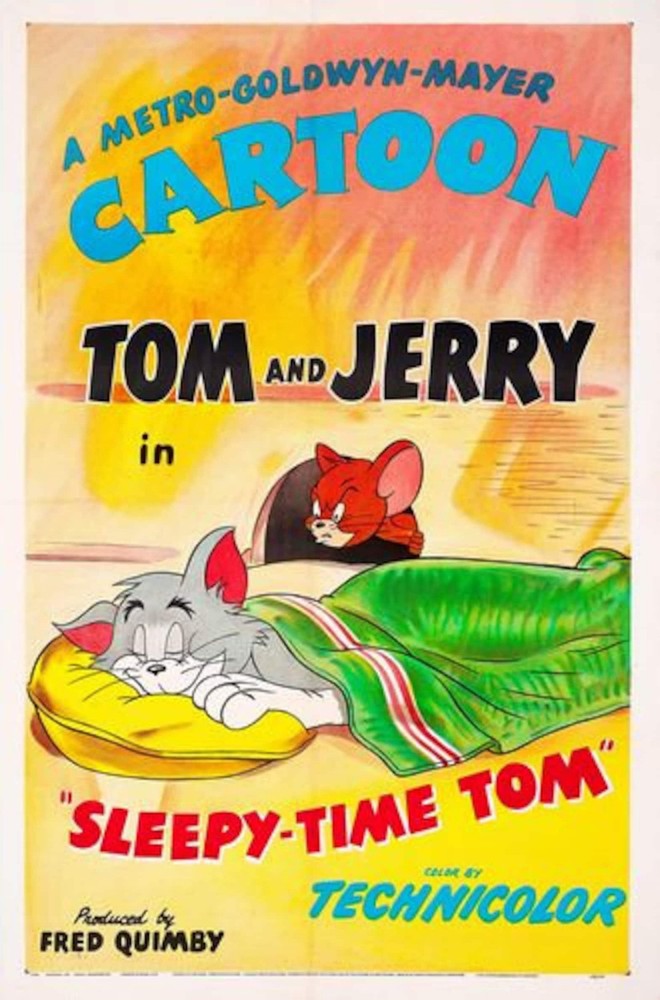 Tom and Jerry Sleepy Tom Movie Poster Reprint Unframed
