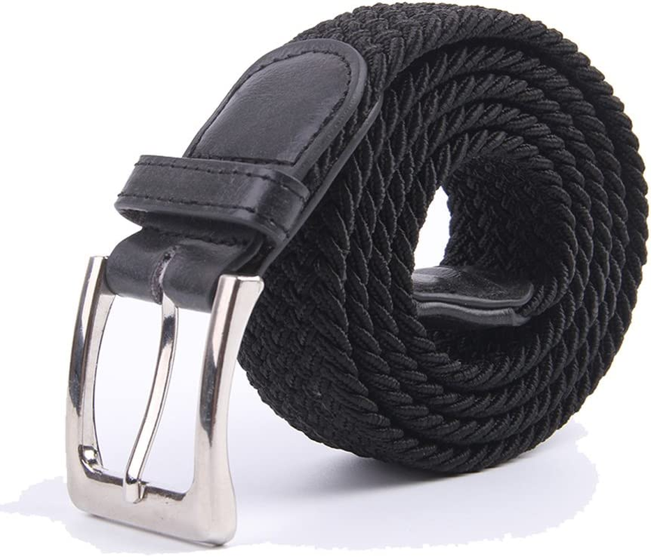 Stretchy Multicolor Braided Canvas Elastic Fabric Belt
