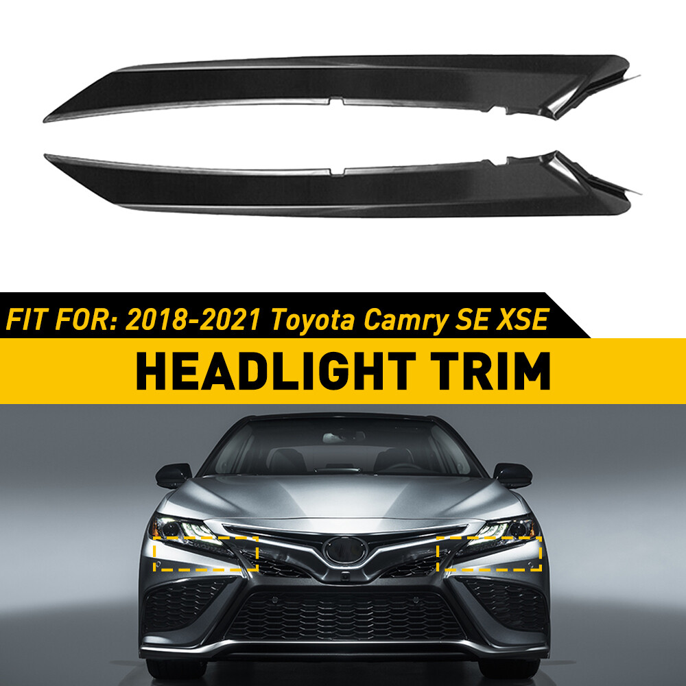2X Front Bumper Grille Molding Trim For 2018 2019 2020 2021 Toyota Camry SE/XSE