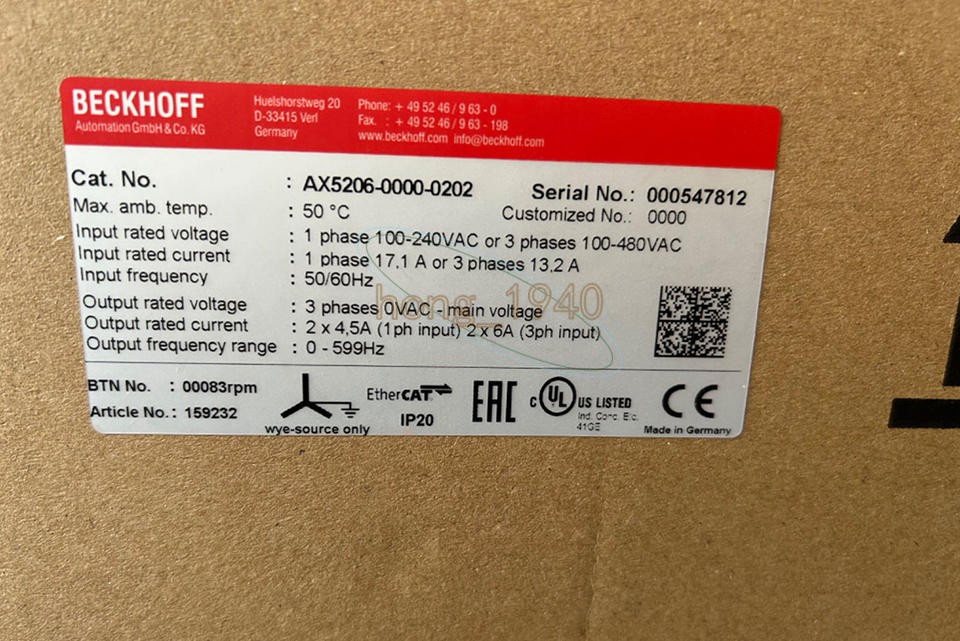 1PC NEW BECKHOFF Servo Drive AX5206-0000-0202