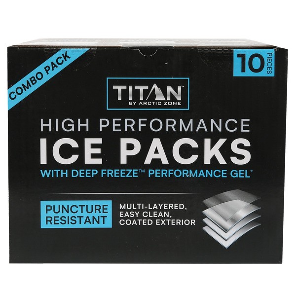 Combo Pack - High Performance Ice Packs for Long-Lasting Cooling, 10 packs- OB -