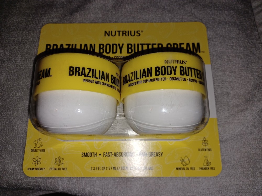 Clearance SALE Nutrius Brazilian Body Butter Cream Infused 12 fl oz New   GIFT-image