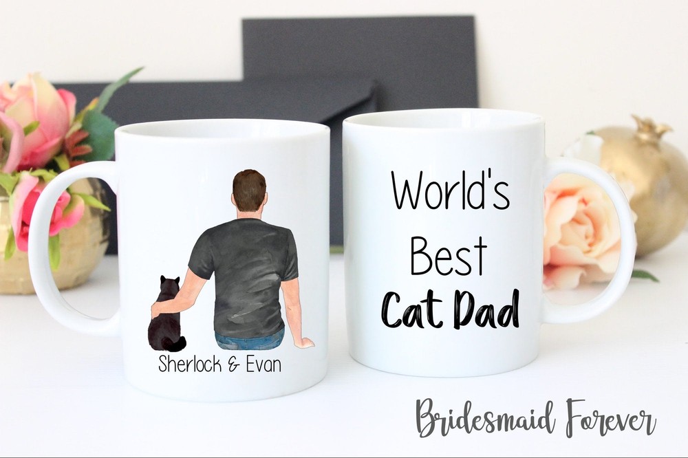 Cat Dad Mug Cat Dad Gift Personalized Cat Dad Gift New Catcat Gift Cat Dad